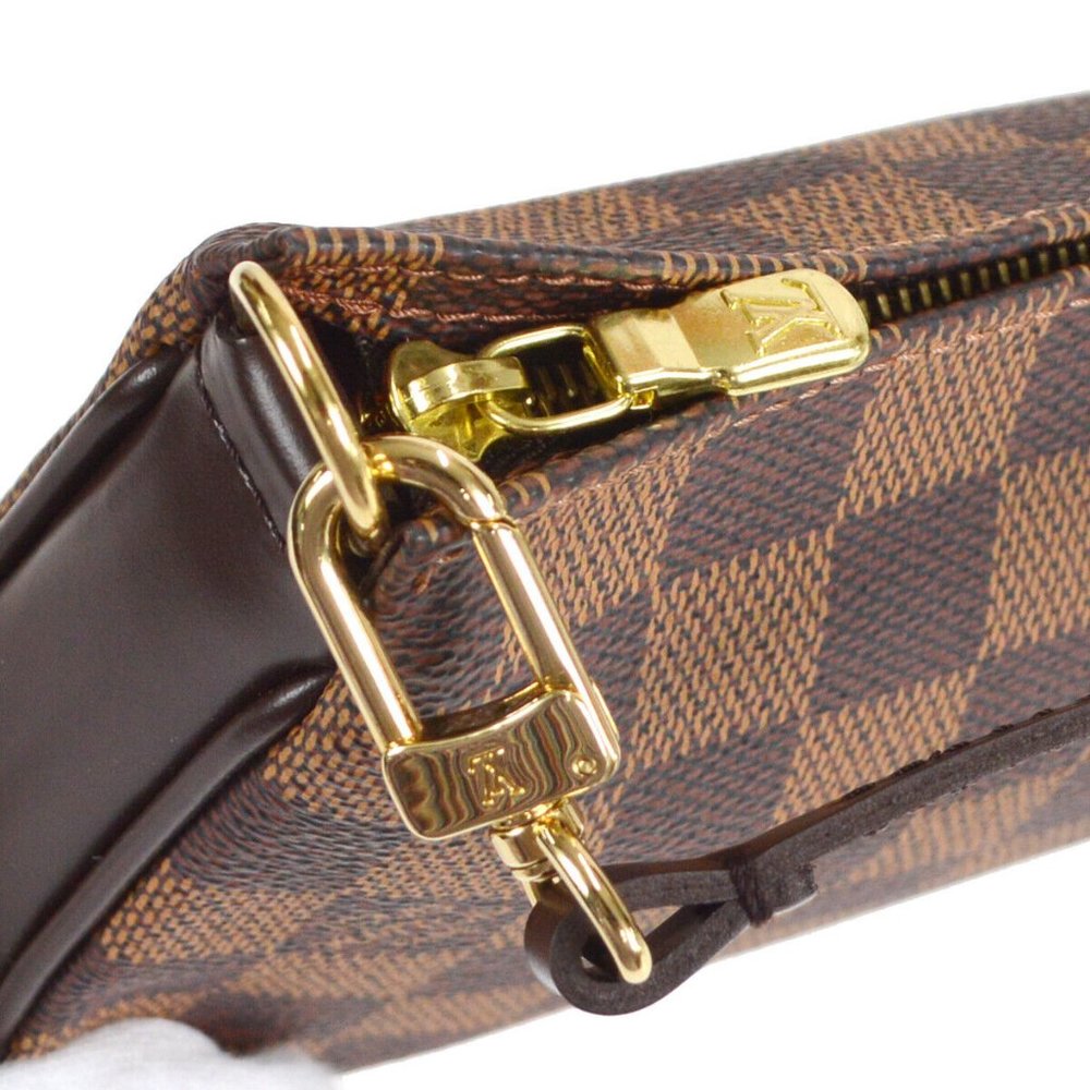 Authenticity Guarantee LOUIS VUITTON NAVONA HAND BAG POUCH PURSE DAMIER EBENE N5 - Picture 5 of 8